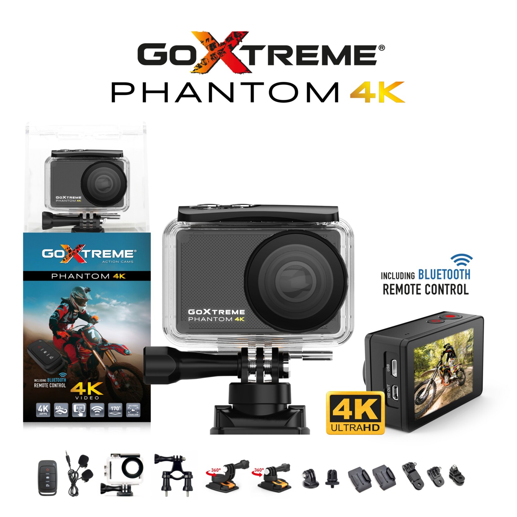 GoXtreme Phantom 4K Real 4K Ultra HD Action Cam - Bild 1