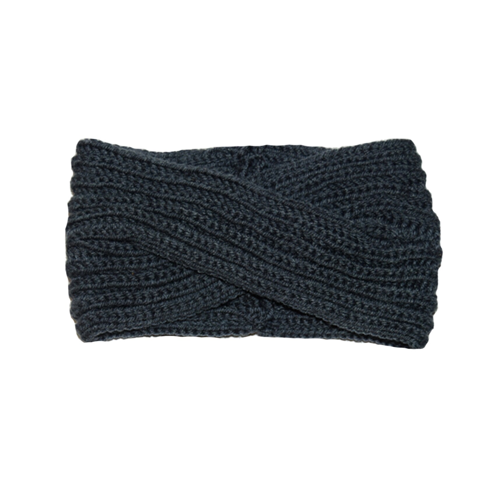 Damen Stirnb&auml;nder - gekreuzt, dunkelgrau - Bild 1