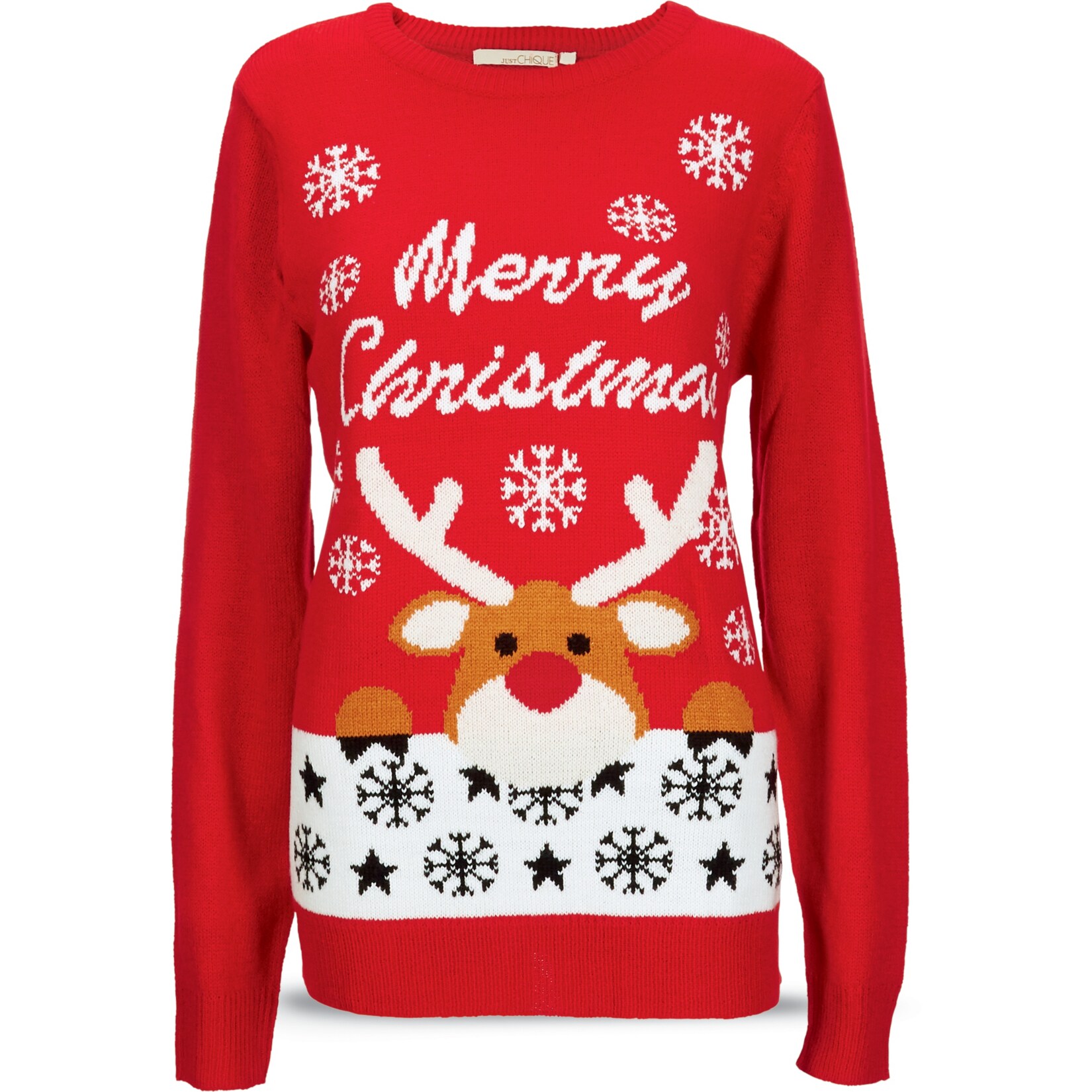 Damen Christmas Sweater - rot, Gr. L - Bild 1