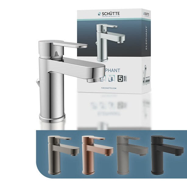 Schütte Waschtischarmatur Elephant, schwarz matt | 04008431342160
