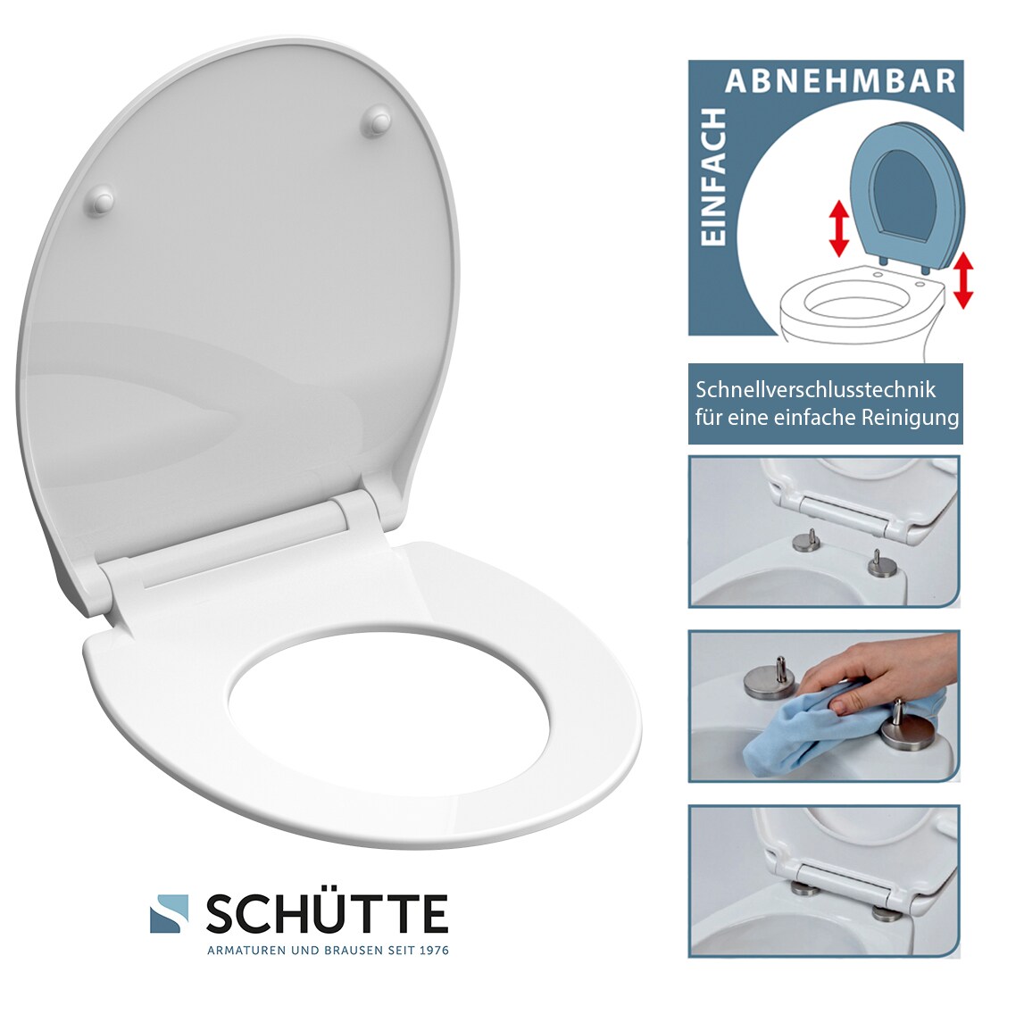 Schütte Duroplast WC-Sitz Slim White | 04008431827001