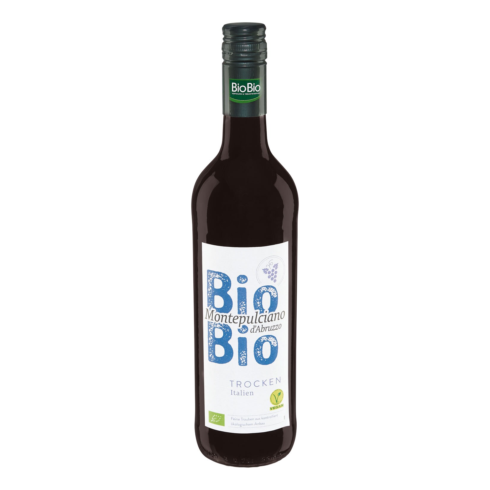 BioBio Montepulciano d’Abruzzo DOC 12,0 % vol 0,75 Liter – Inhalt: 6 Flaschen | 04316268581394