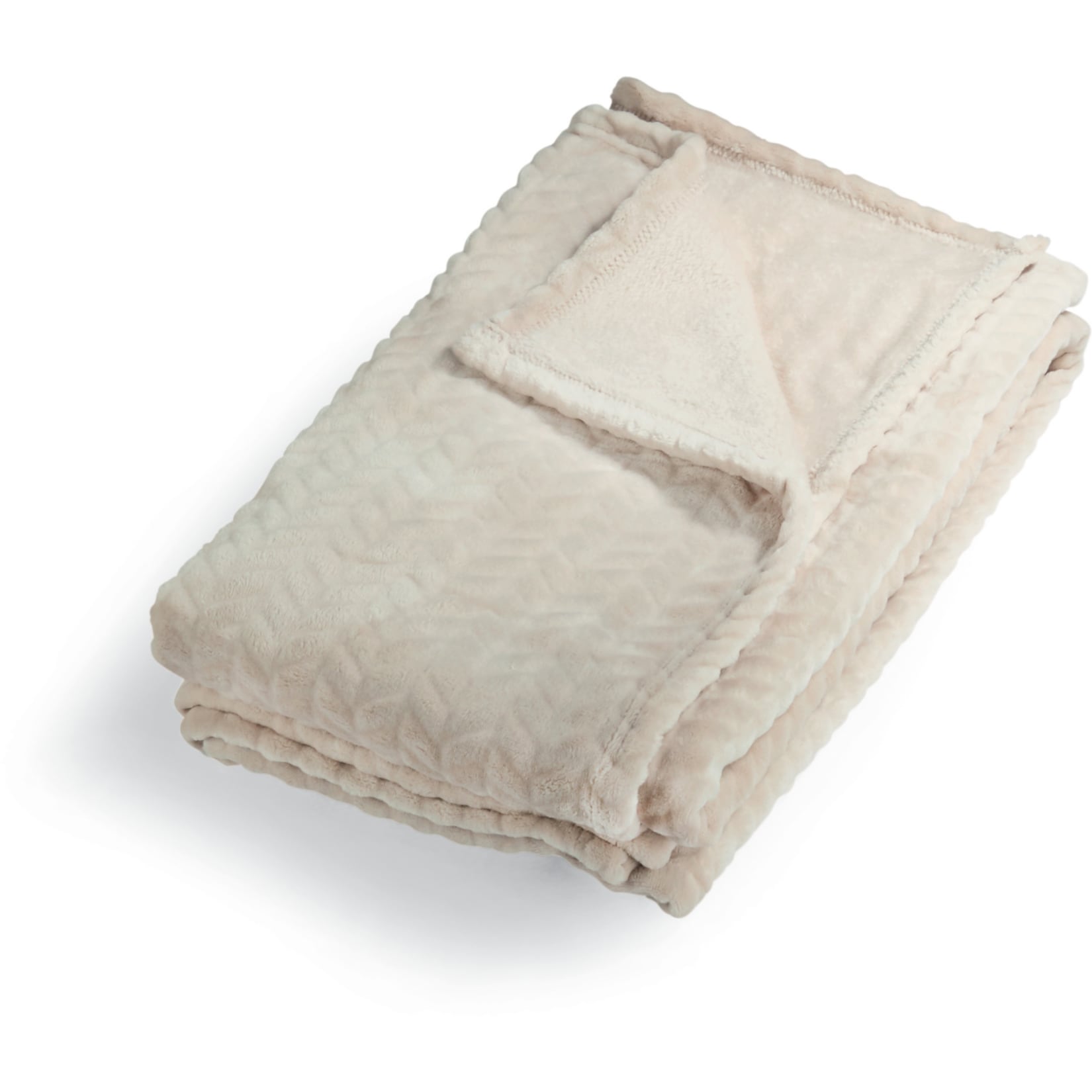 Dekor Wohndecke Flanell, ca. 130 x 170 cm - creme - Bild 1