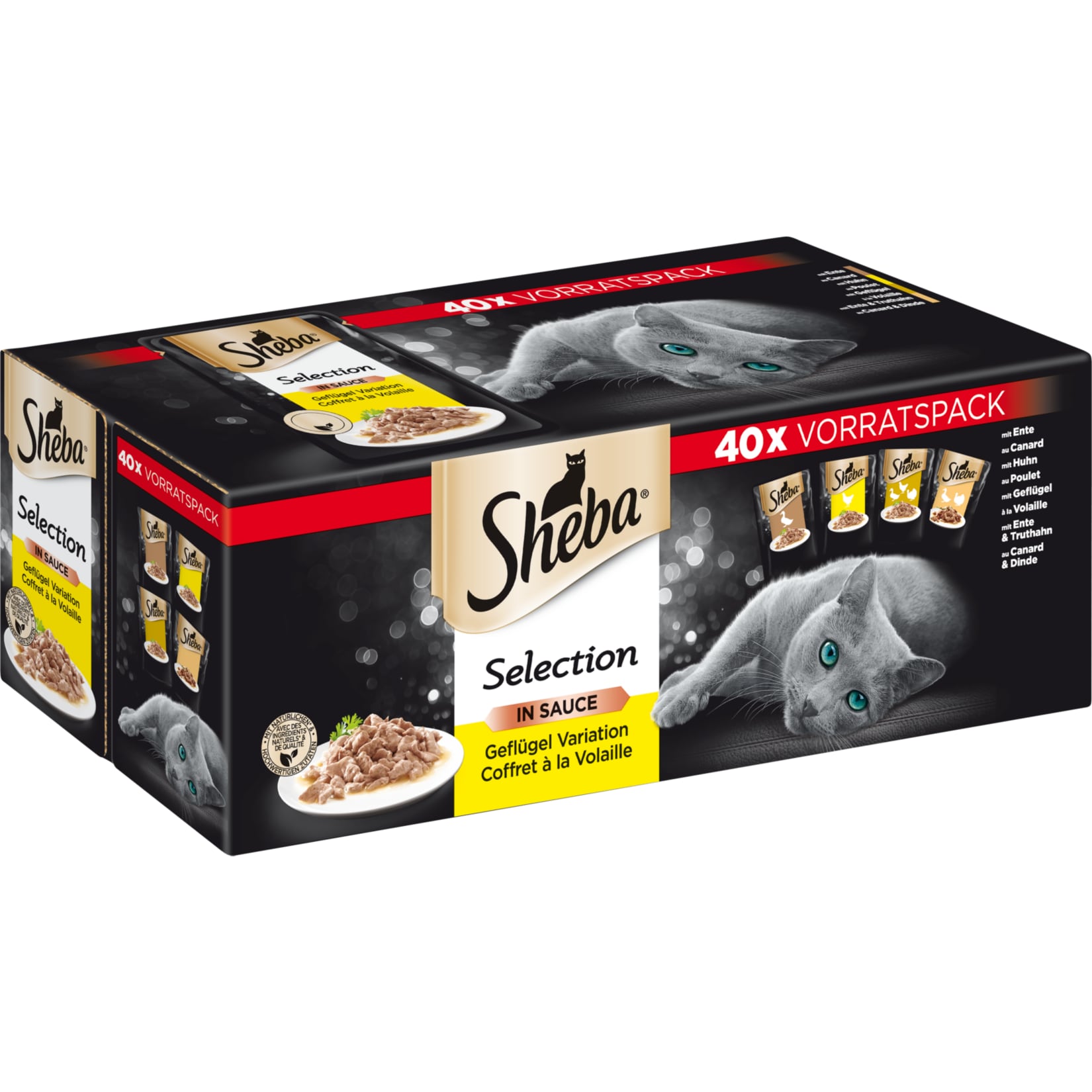 Sheba Selection Gefl&uuml;gel in Sauce 85 g, 40er Pack - Bild 1