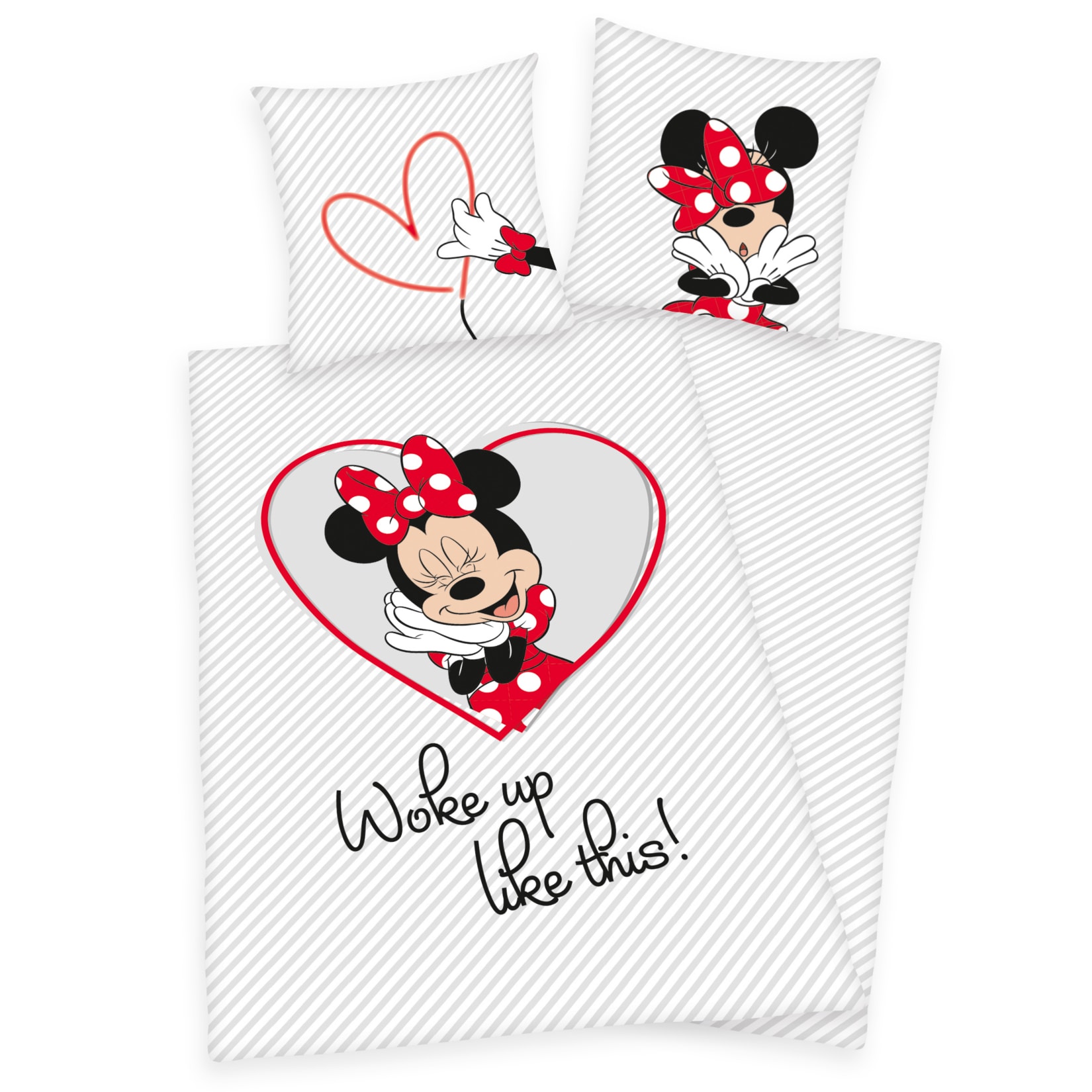 Wendebettw&auml;sche - Minnie Mouse, wei&szlig; - Bild 1