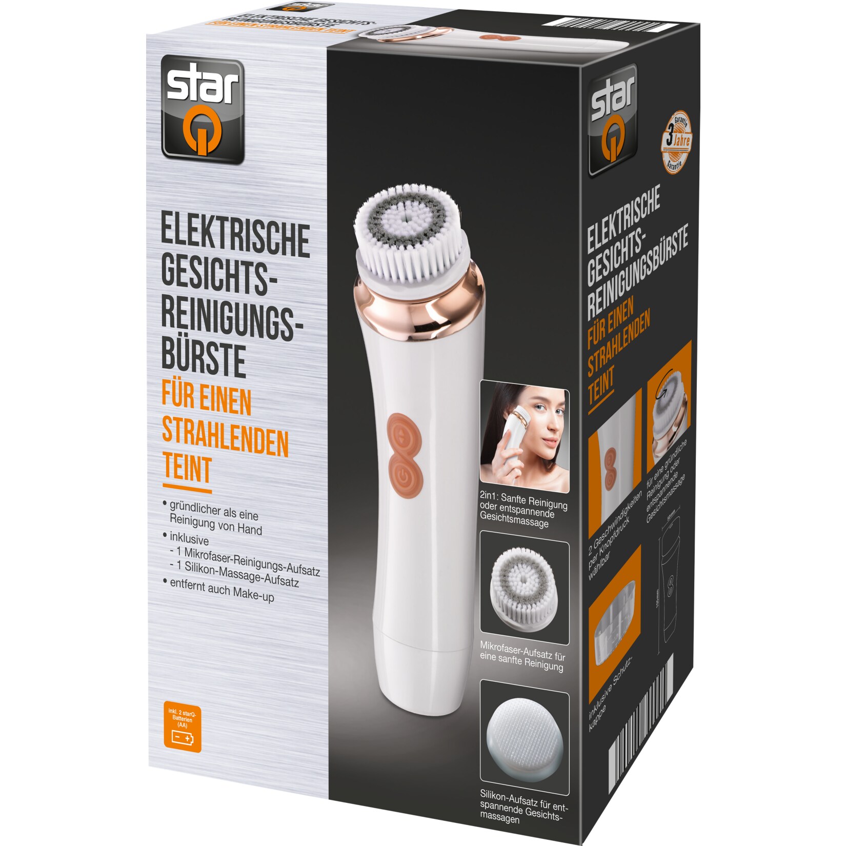 starQ elektrische Gesichtsreinigungsb&uuml;rste - Bild 1