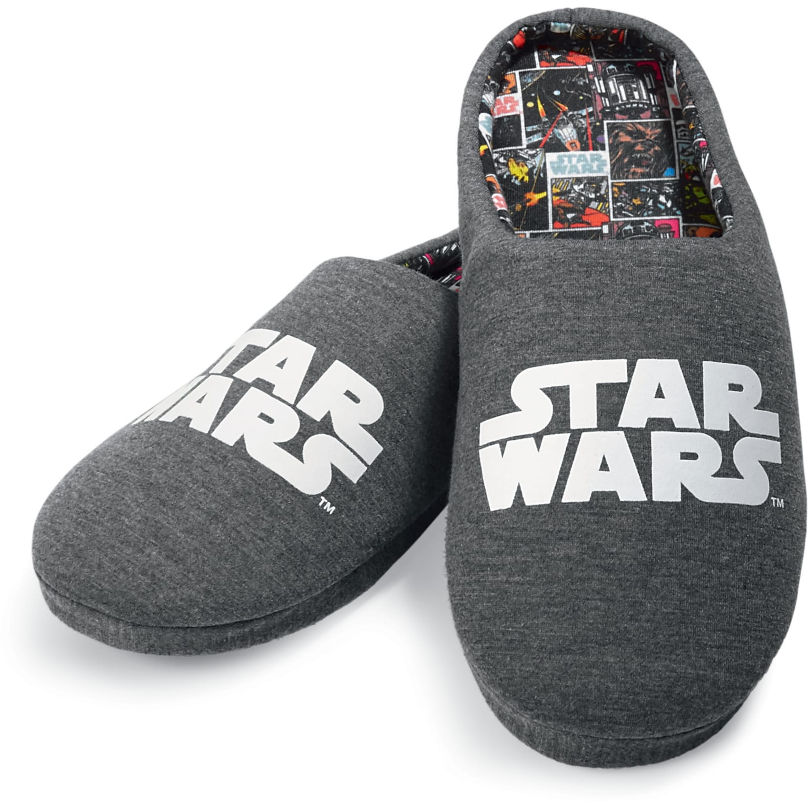 Damen und Herren Pantoletten - Herren Pantolette, Star Wars, dunkelgrau, Gr. 44 - Bild 1