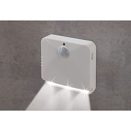 EASYmaxx LED-Sensorlicht eckig 2er-Set 4,5V weiß mit Bewegungsmelder - Bild 1