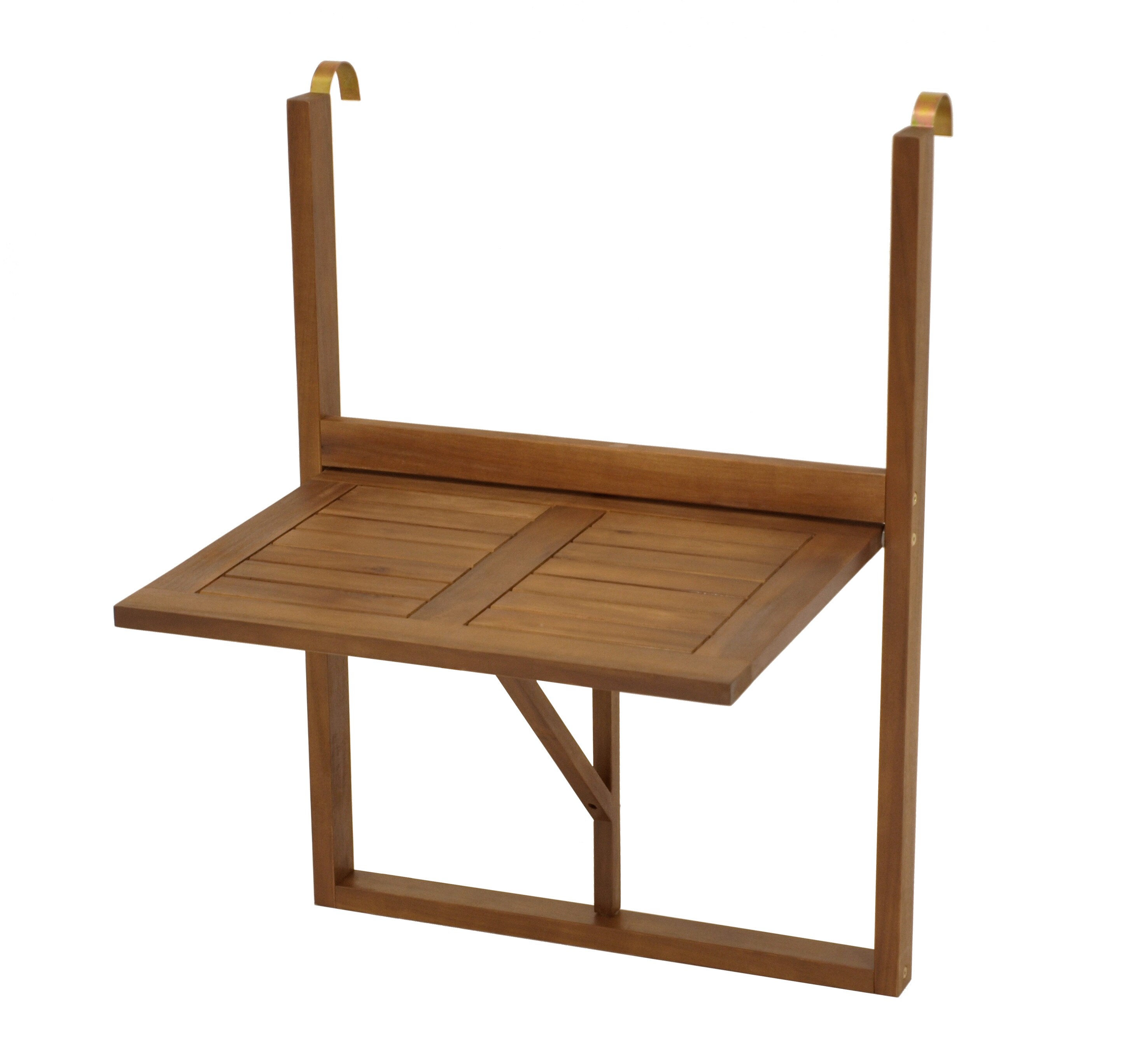 Balkonh&auml;ngetisch 60x40cm, Akazienholz ge&ouml;lt - Bild 1