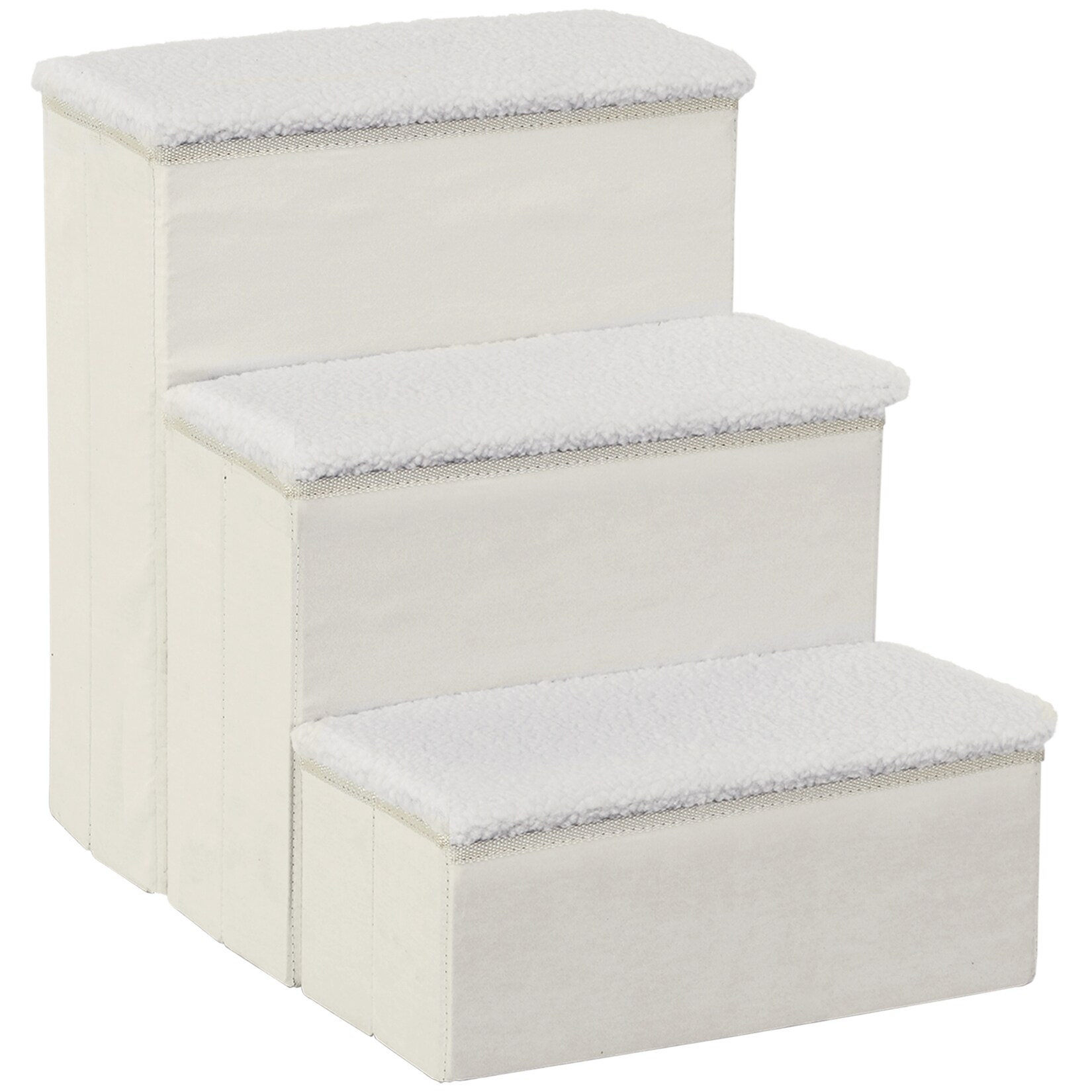 PawHut Haustiertreppe MDF, Wildleder, Vlies | 04250871279562