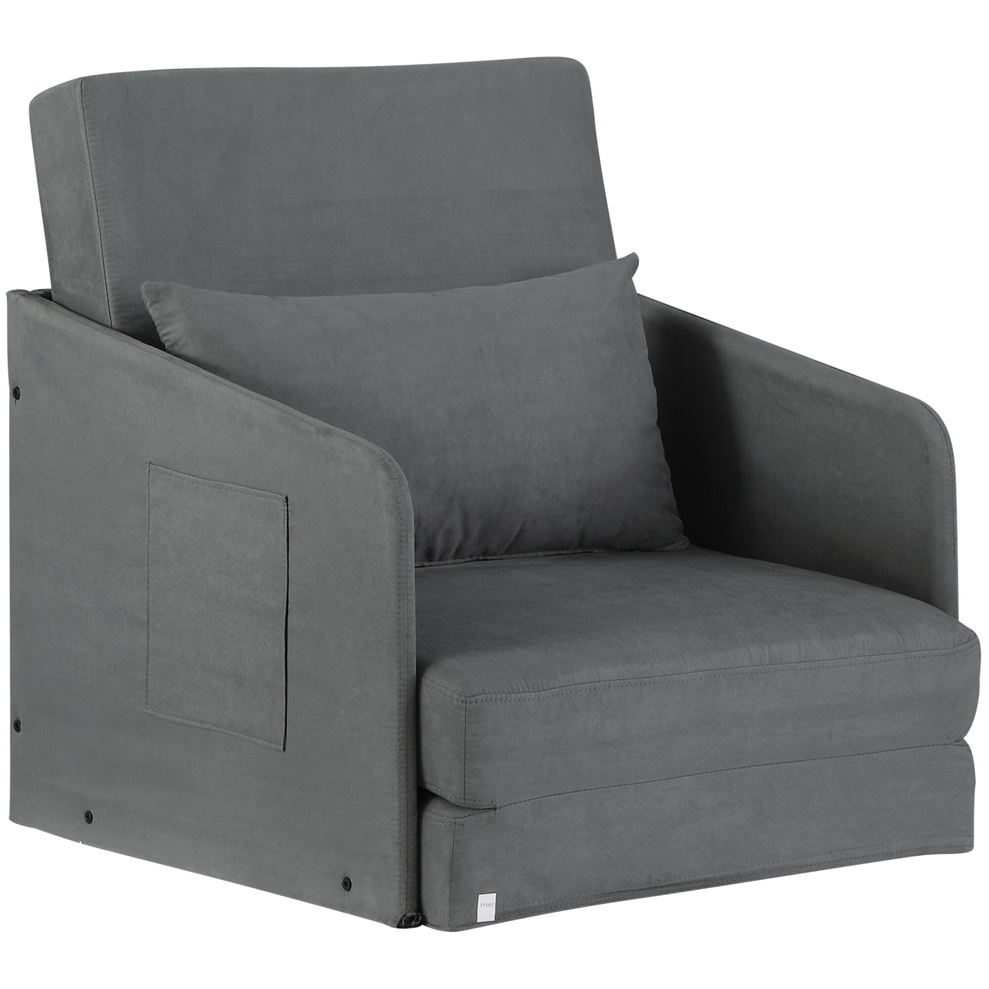 HOMCOM Einzelsofa Wildlederimitat (100% Polyester), Metall, Schwamm - Bild 1
