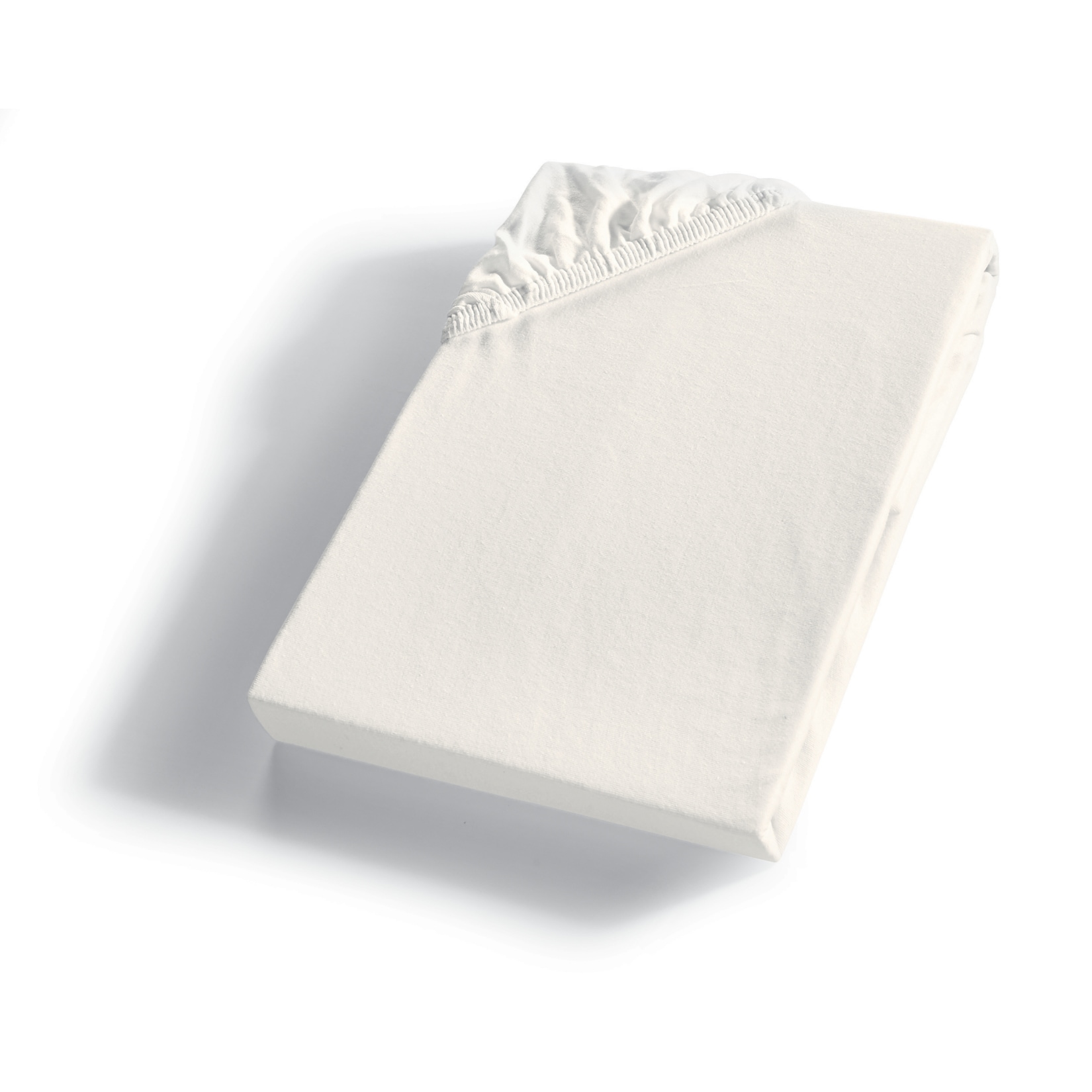 Dekor Jersey-Spannbetttuch, ca. 180-200 x 200 cm - wei&szlig; - Bild 1