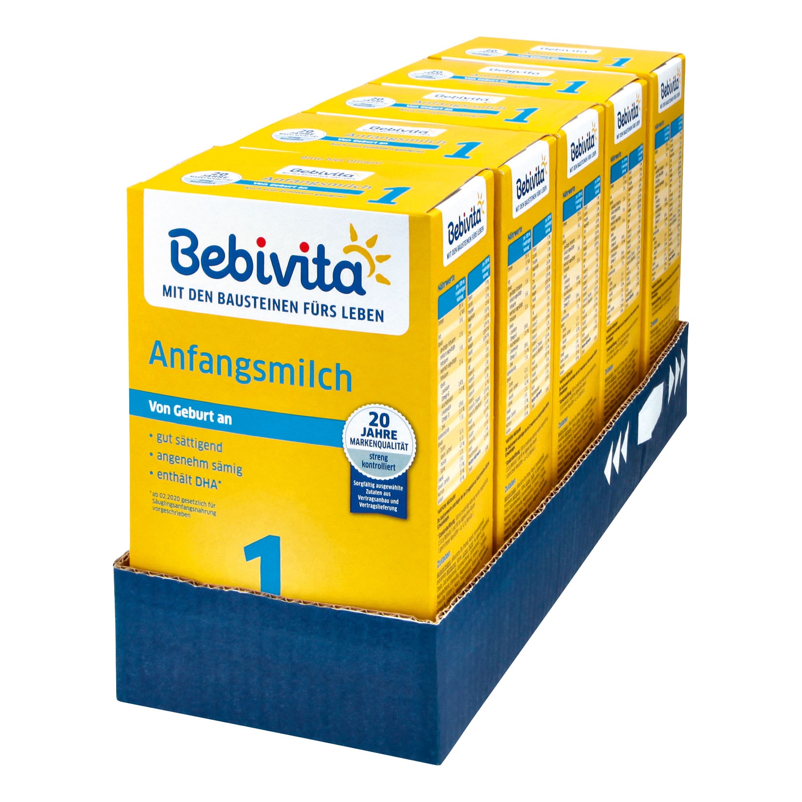 Bebivita 1 Anfangsmilch 500 g, 5er Pack - Bild 1