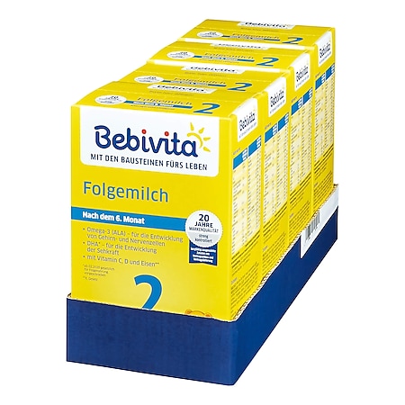 Bebivita 2 Folgemilch 500 g, 4er Pack - Bild 1