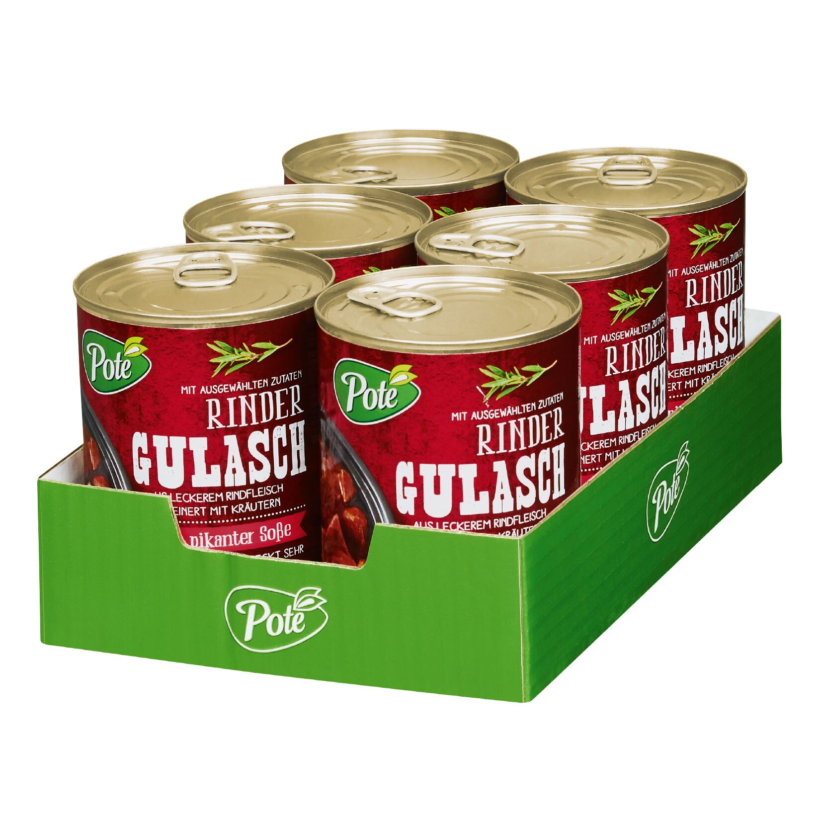 Pote Gourmet Rindergulasch 540 g, 6er Pack