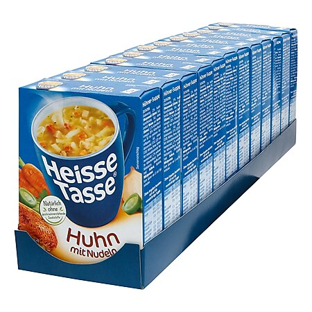 Erasco Heiße Tasse Huhn mit Nudeln ergibt 450 ml, 12er Pack - Bild 1