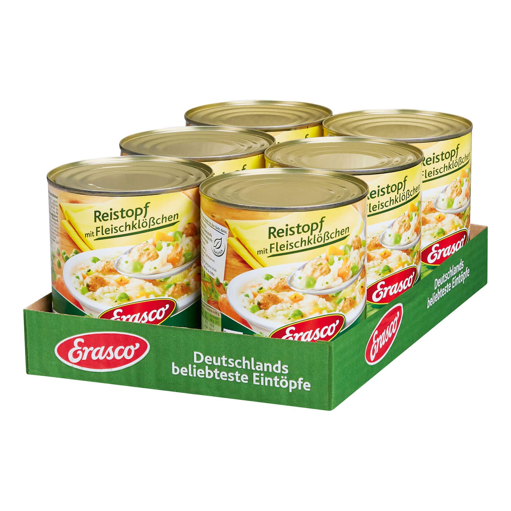 Erasco Reistopf mit Fleischkl&ouml;&szlig;chen 800 g, 6er Pack - Bild 1