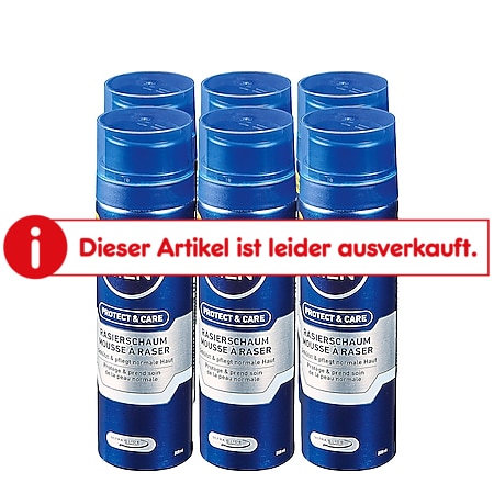 Nivea Men Rasierschaum Protect & Care 200 ml, 6er Pack - Bild 1