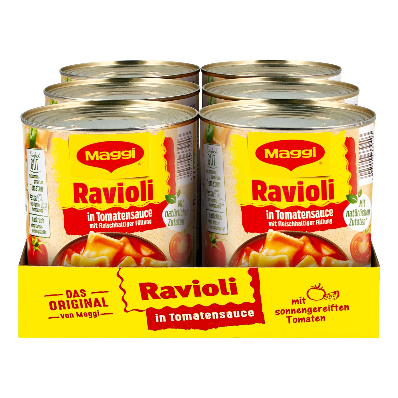 Maggi Ravioli in Tomatensauce 800 g, 6er Pack - Bild 1