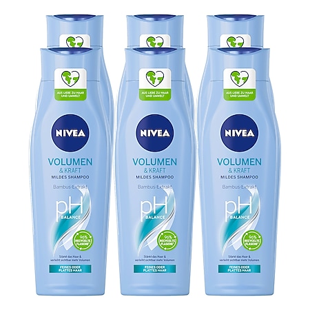 Nivea Pflegeshampoo Volumen & Kraft 250 ml, 6er Pack - Bild 1