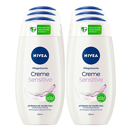 NIVEA Pflegedusche Creme Sensitiv 250 ml, 6er Pack - Bild 1