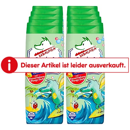 Tabaluga Kinder Dusche & Shampoo grün 300 ml, 8er Pack - Bild 1