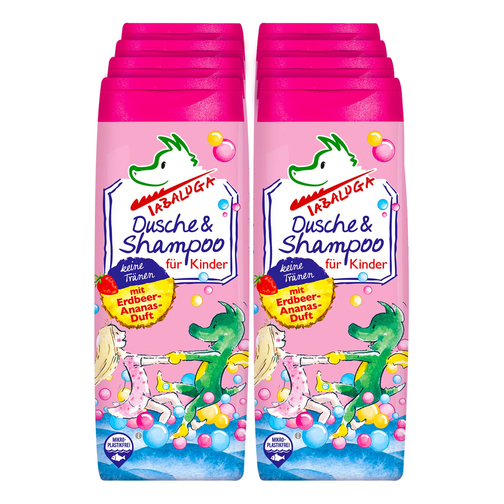 Tabaluga Kinder Shampoo & Dusche rosa 300 ml, 8er Pack - Bild 1