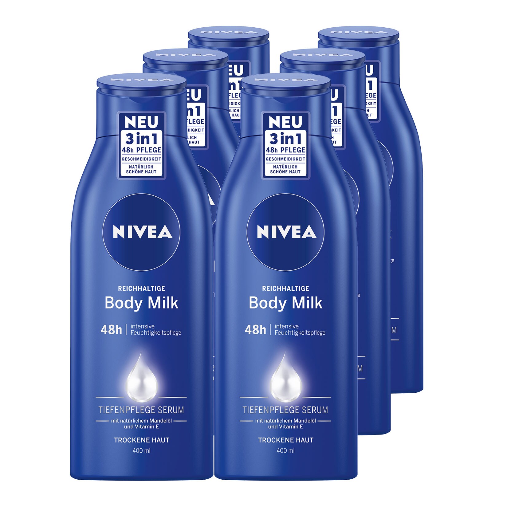 NIVEA Body Milk 400 ml, 6er Pack - Bild 1