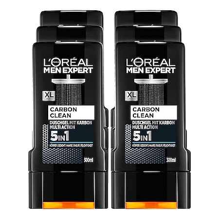 L'Oreal Men Expert Duschgel Carbon Clean 300 ml, 6er Pack - Bild 1