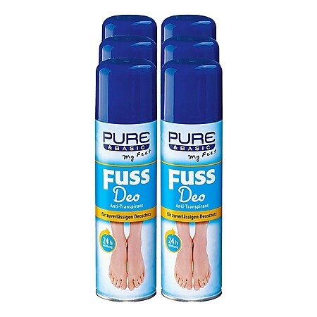 Pure & Basic Fussdeospray 200 ml, 6er Pack - Bild 1