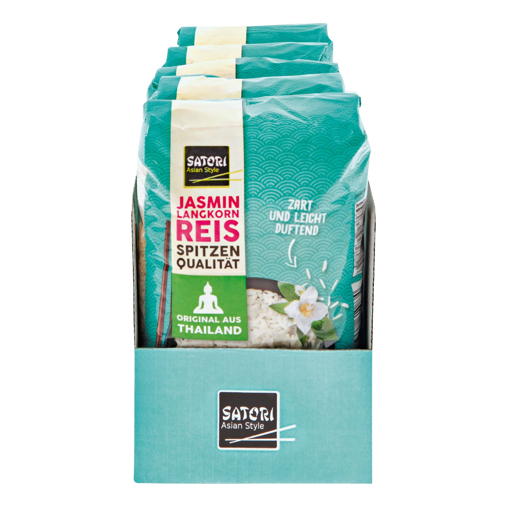 Satori Jasmin Langkorn Reis 1 kg, 5er Pack - Bild 1