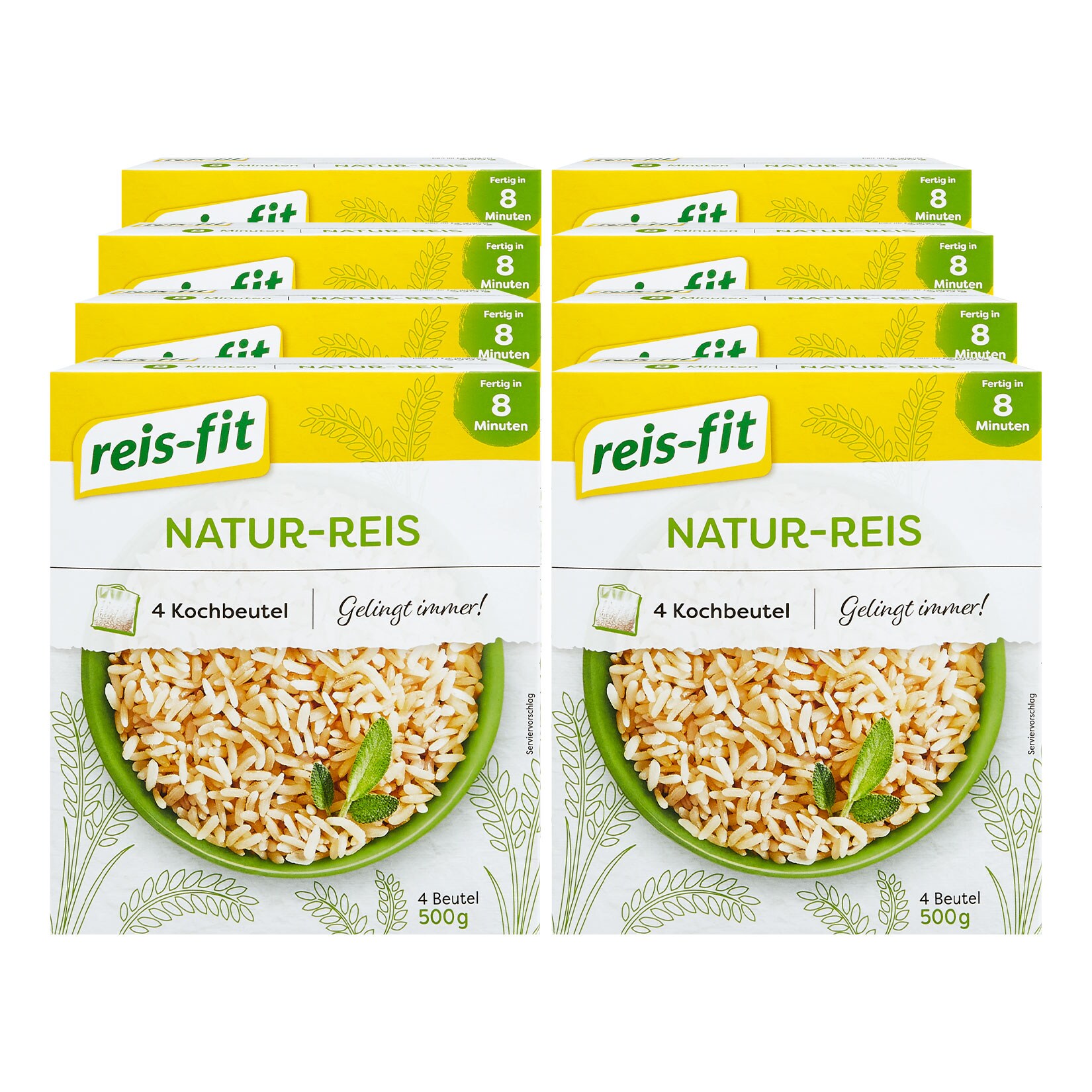 reis-fit Natur Reis 500 g, 8er Pack - Bild 1