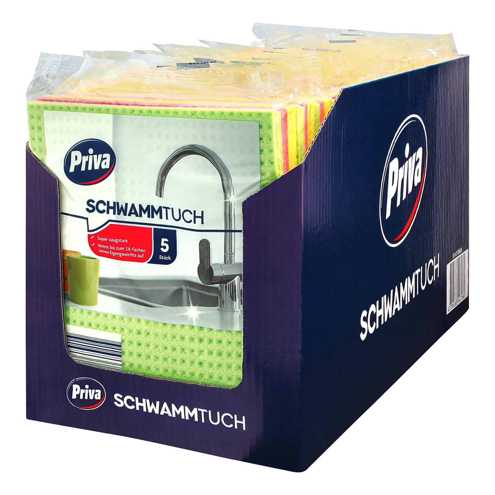 Priva Schwammtuch 5 St&uuml;ck, 15er Pack - Bild 1