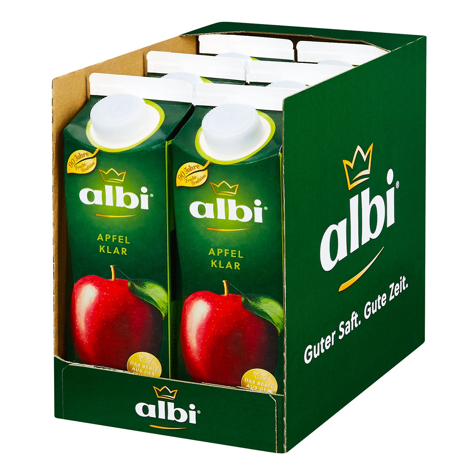 albi Apfelsaft klar 1 Liter, 6er Pack