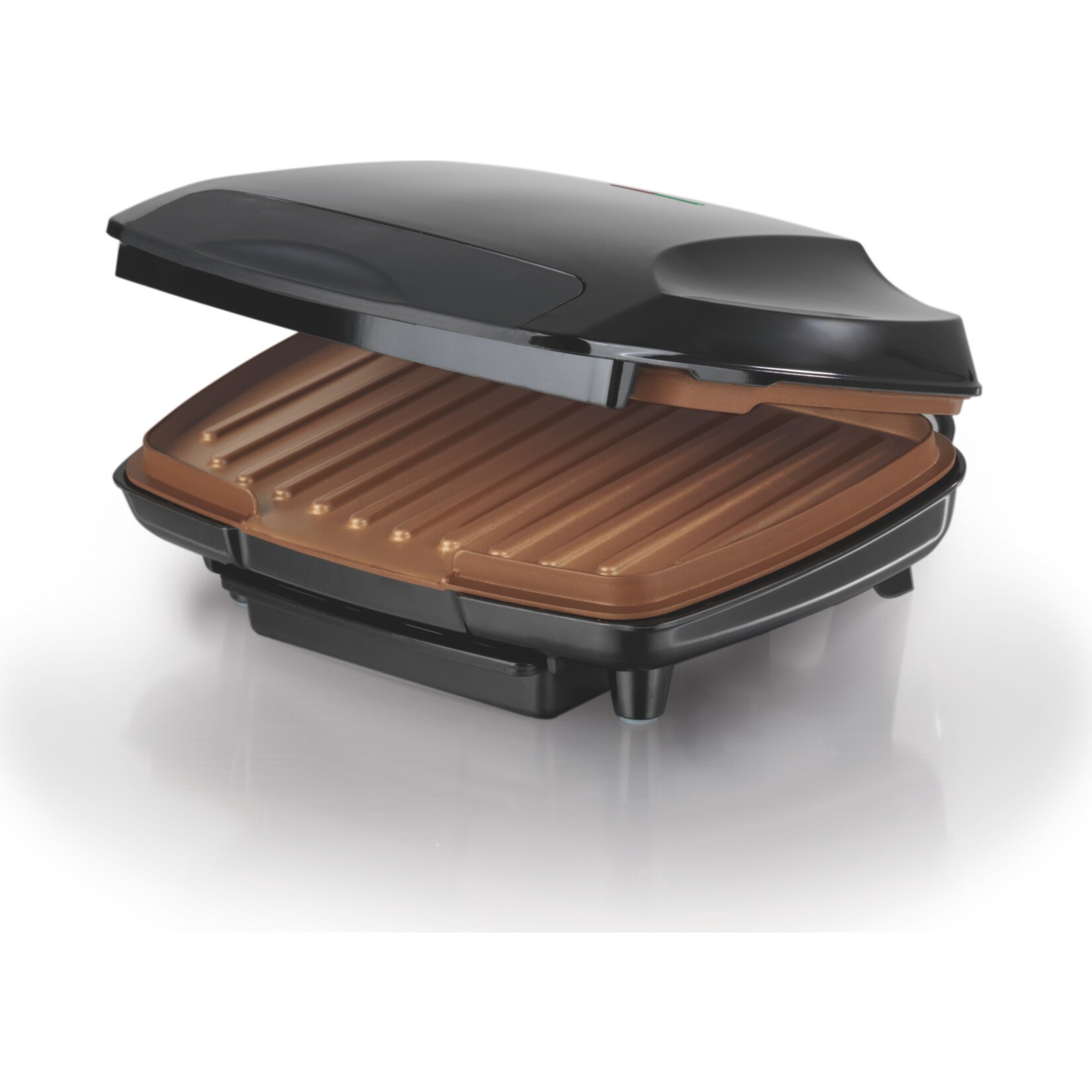 GOURMETmaxx Kontakt-Grill 1000W schwarz/kupfer - Bild 1