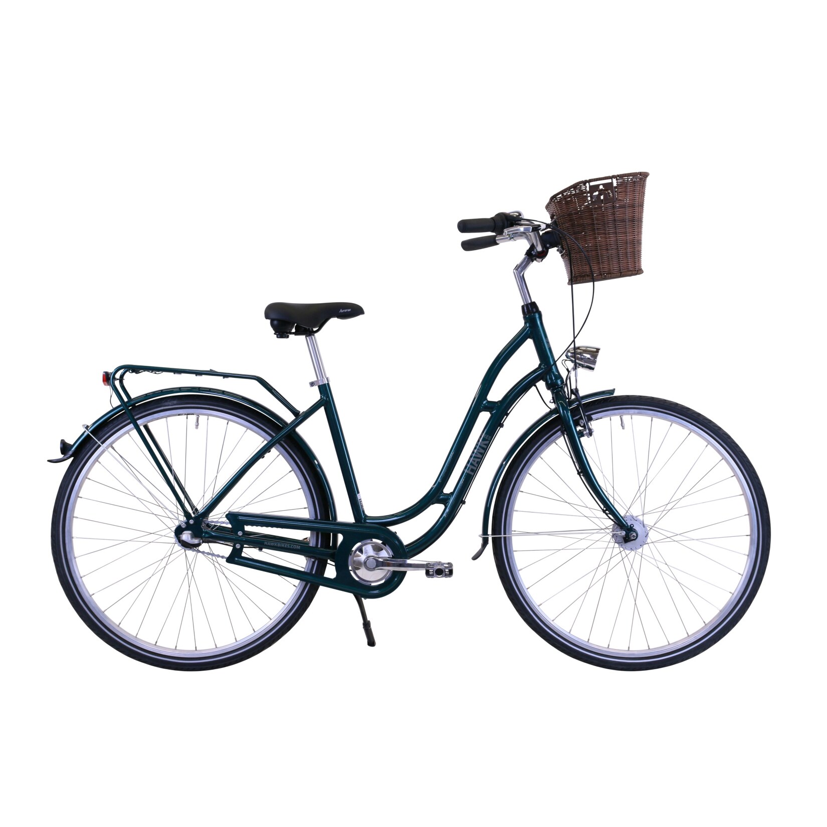 HAWK City Classic Joy British Green - Damenfahrrad 28“ - Perfektes Stadtfahrrad I Leichtes Damen Fahrrad mit Shimano 3-G