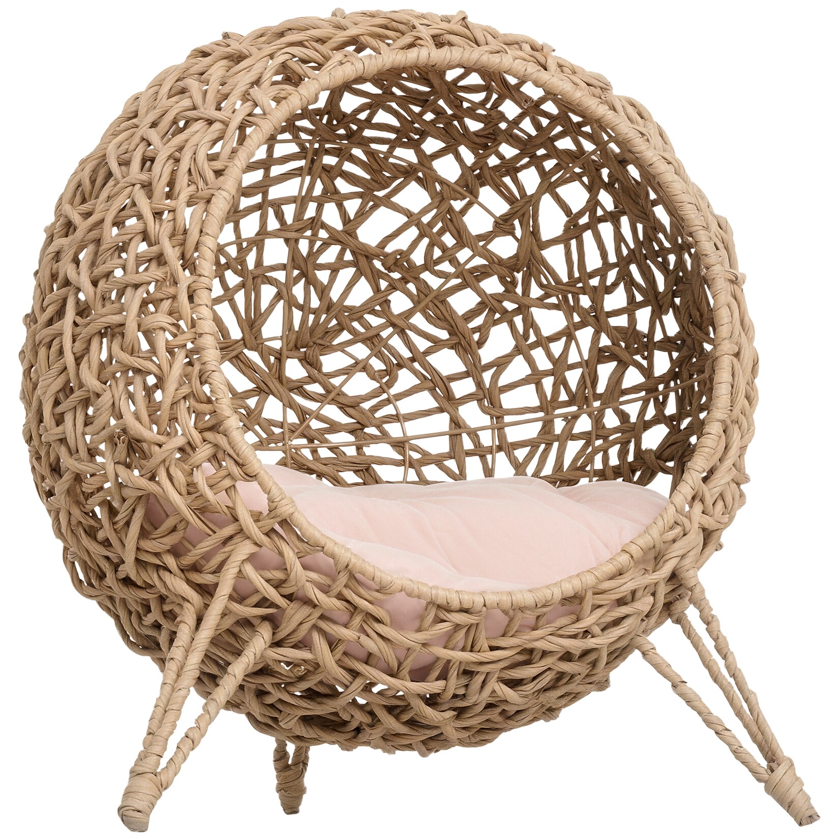 PawHut Katzenhöhle PE-Rattan, Metalldraht, PP-Baumwolle | 04250871295142