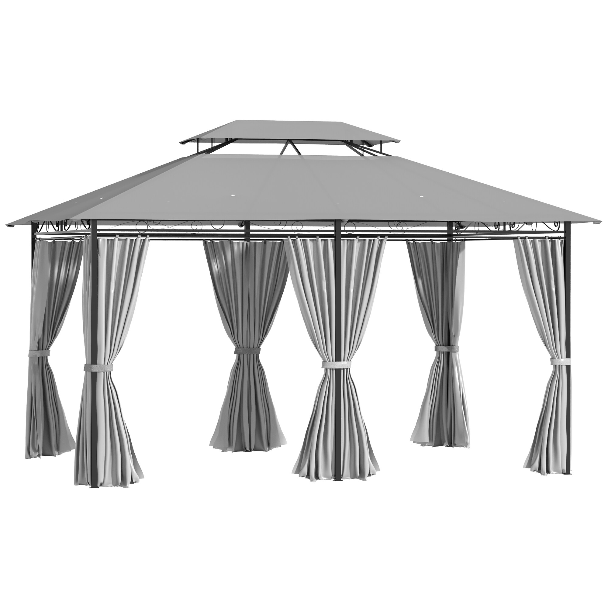 Outsunny Pavillon Stahl, Polyester-Gewebe - Bild 1