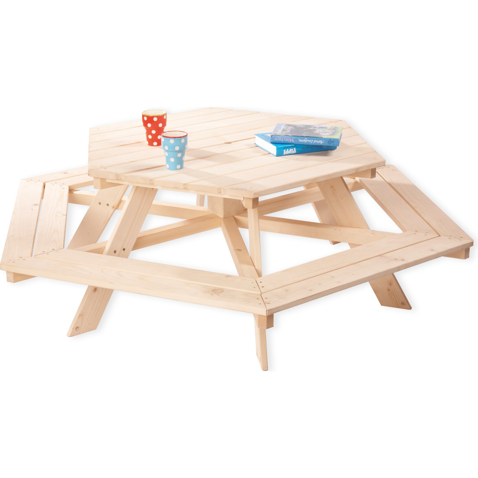 Pinolino Kindersitzgarnitur ‚Nicki 6-Eck‘, natur | 04035769026363