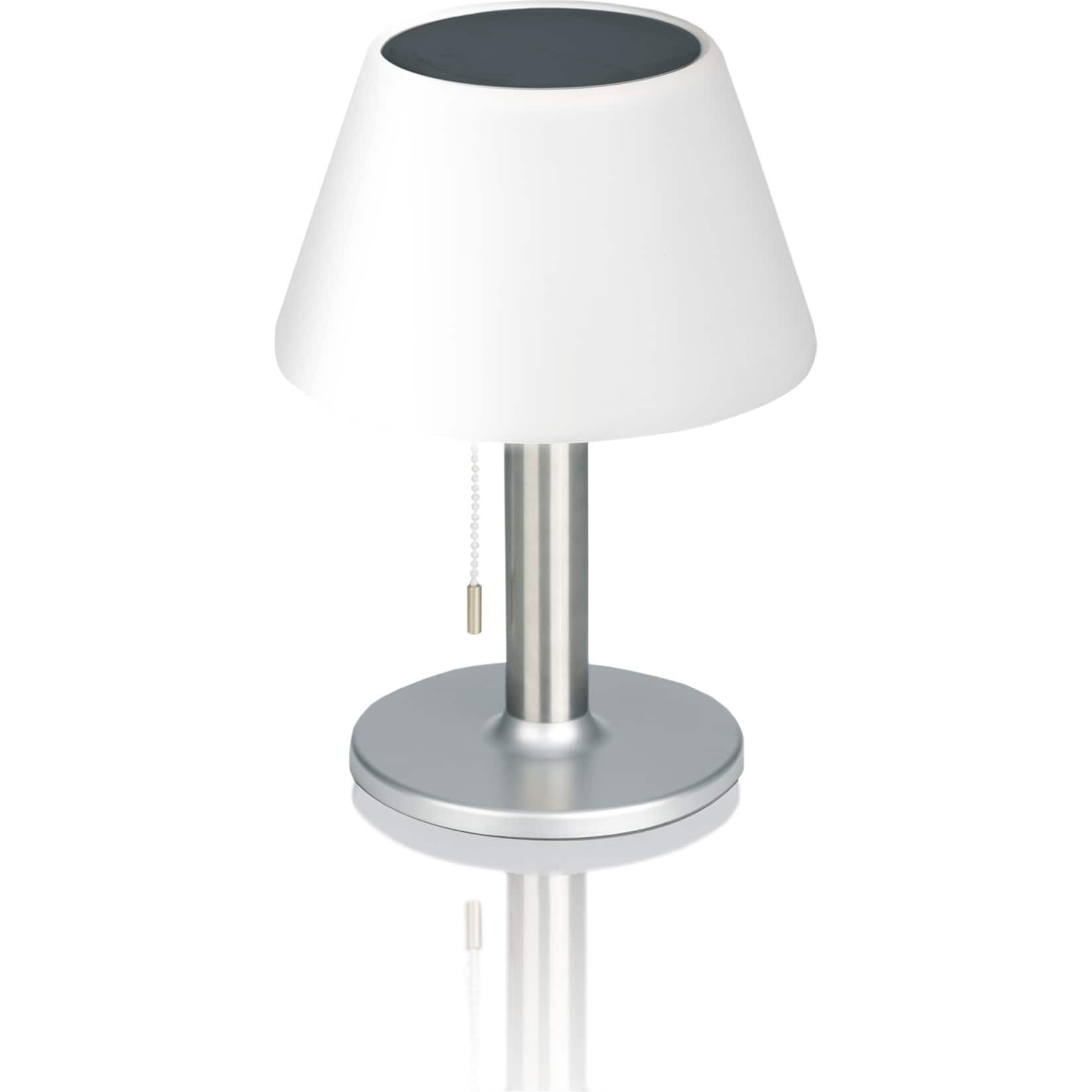 EASYmaxx Solar-Tischleuchte 3,7V Edelstahl/wei&szlig; - Bild 1