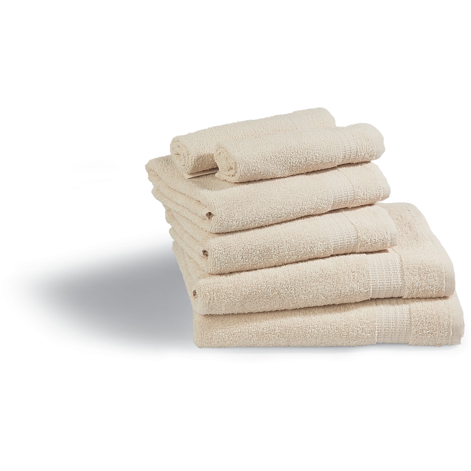 Dekor Handtuch Set, 6-teilig, verschiedene Farbvarianten - creme - Bild 1