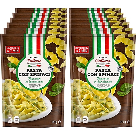 Mondo Italiano Pasta Con Spinaci  170 g, 12er Pack - Bild 1