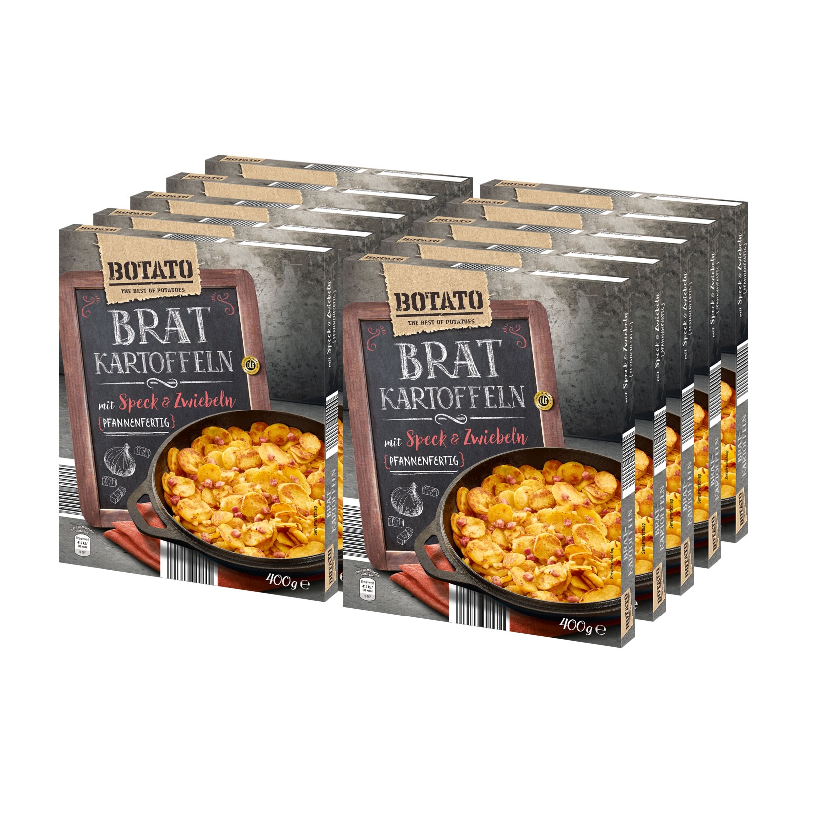 Botato Bratkartoffeln mit Speck & Zwiebeln 400 g, 10er Pack - Bild 1