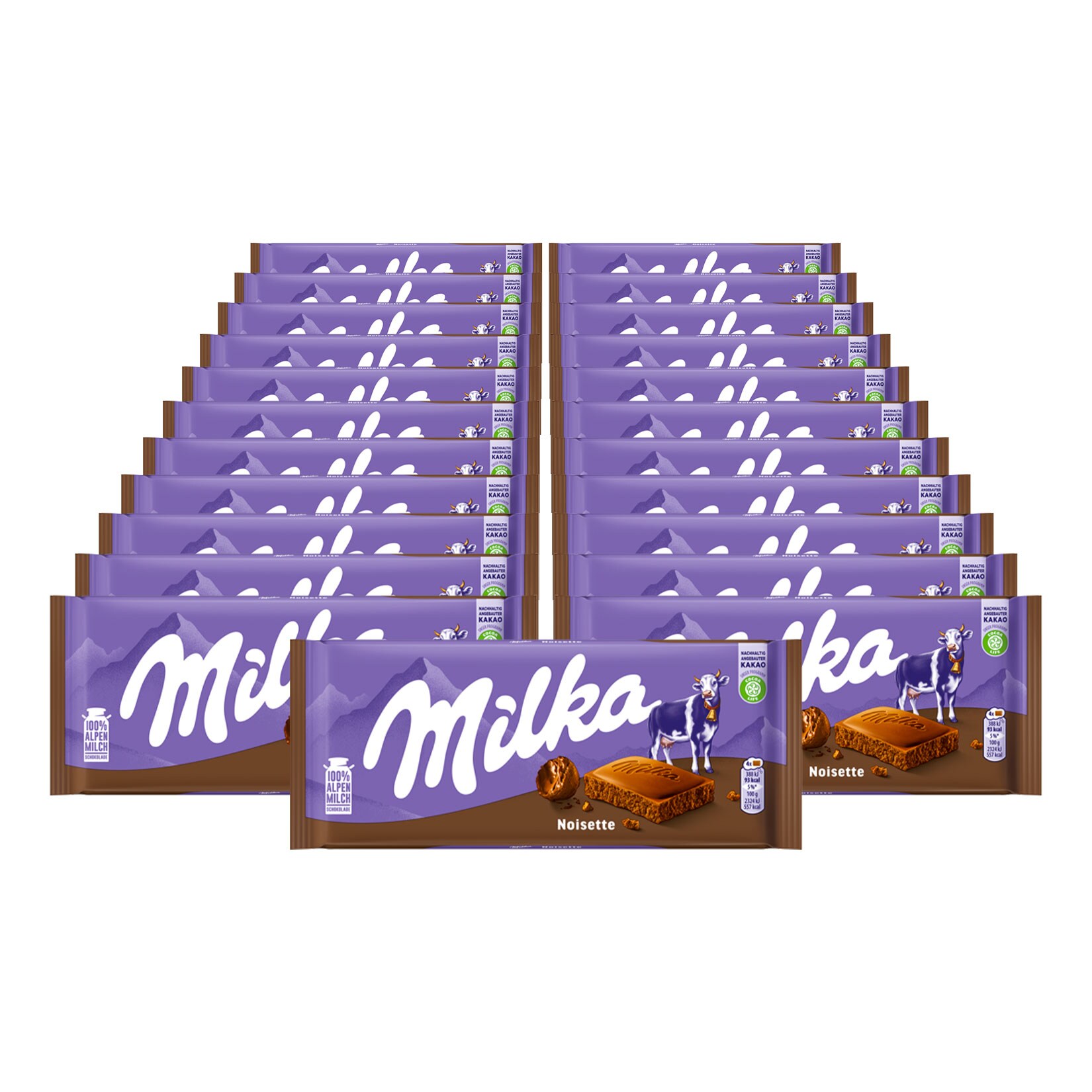 Milka Tafelschokolade Noisette 100 g, 23er Pack