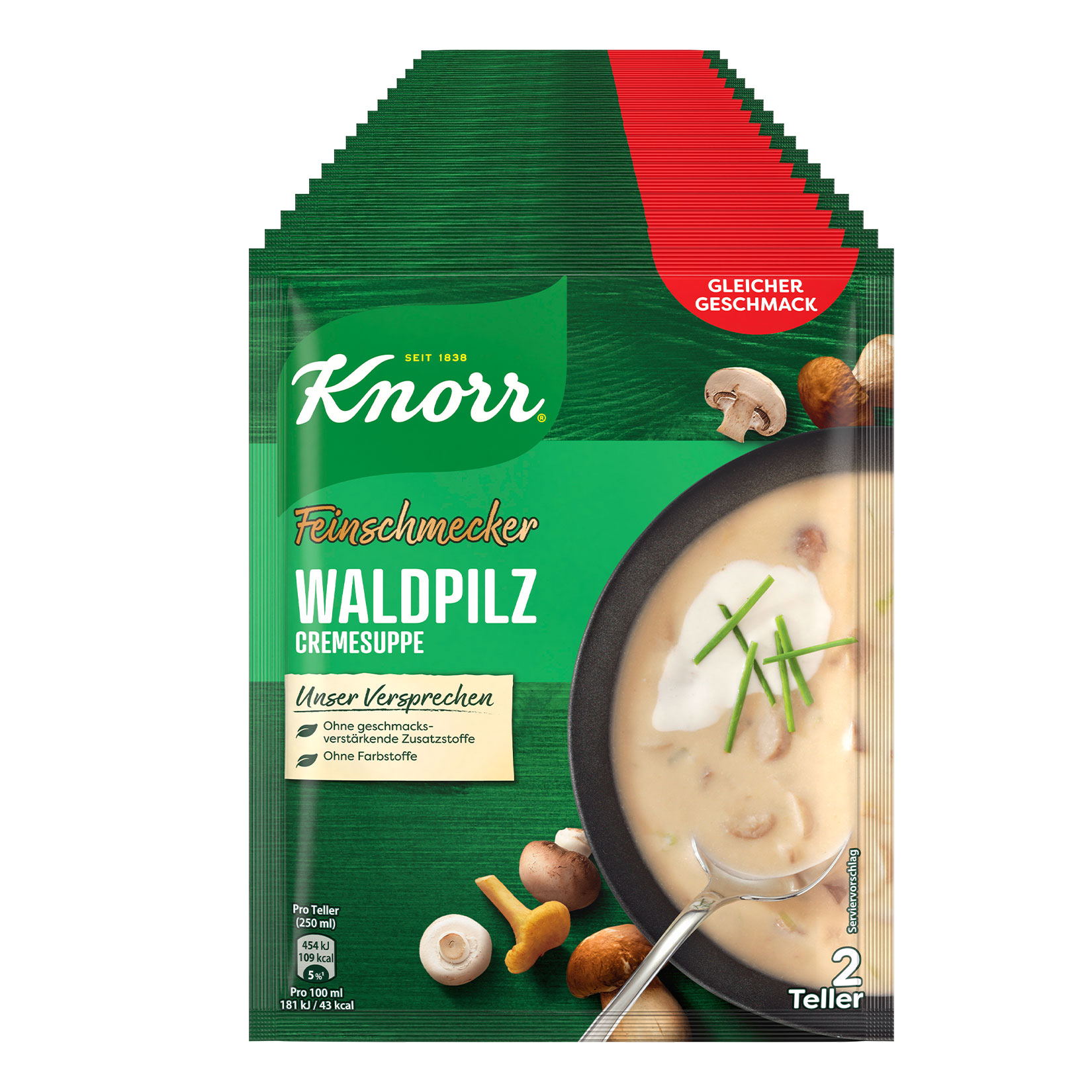 Knorr Feinschmecker Waldpilzsuppe ergibt 0,5 Liter, 16er Pack - Bild 1
