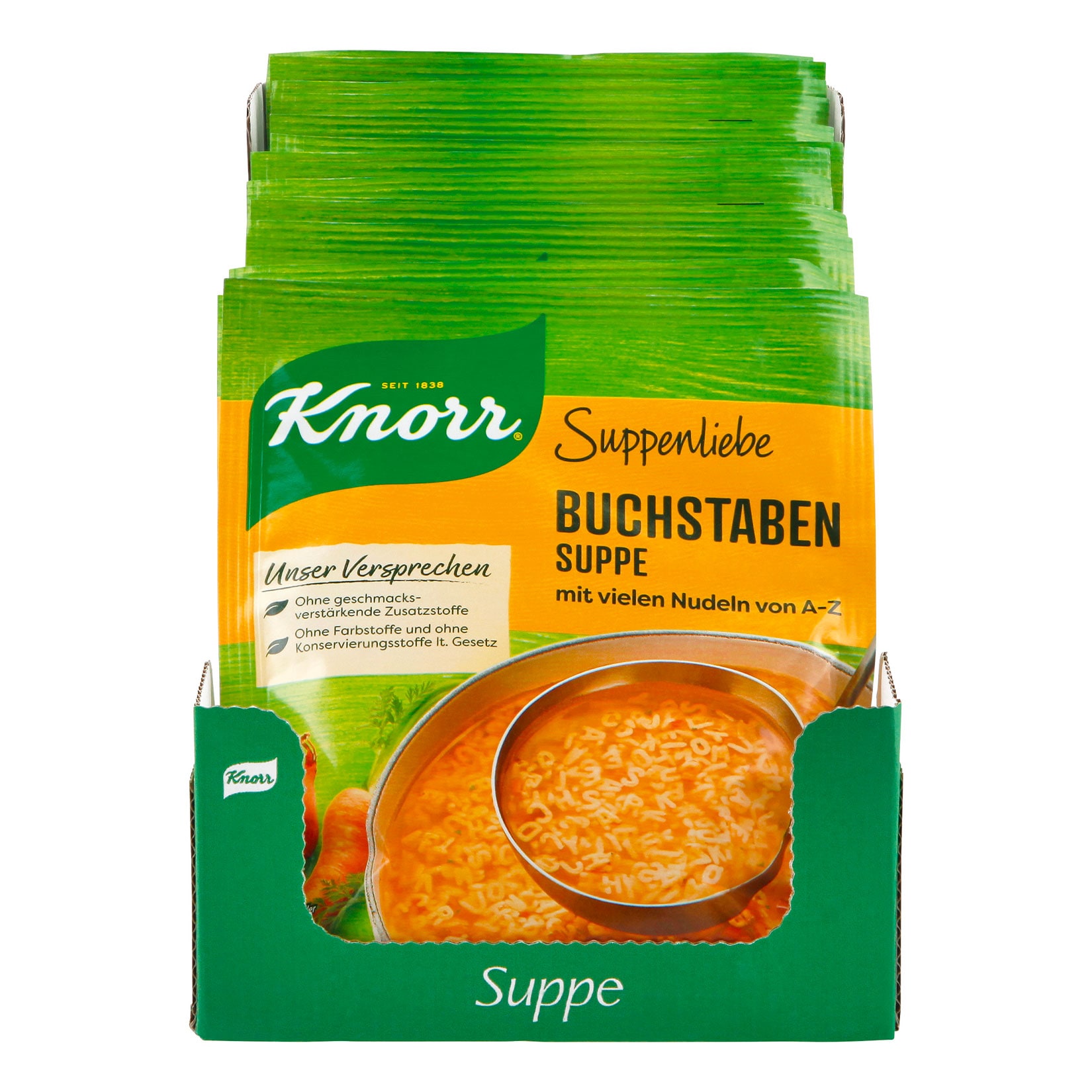 Knorr Suppenliebe Buchstabensuppe ergibt 0,75 Liter, 14er Pack - Bild 1