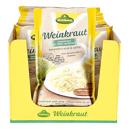 Kühne Sauerkraut mild 500 g Abtropfgewicht, 16er Pack - Bild 1