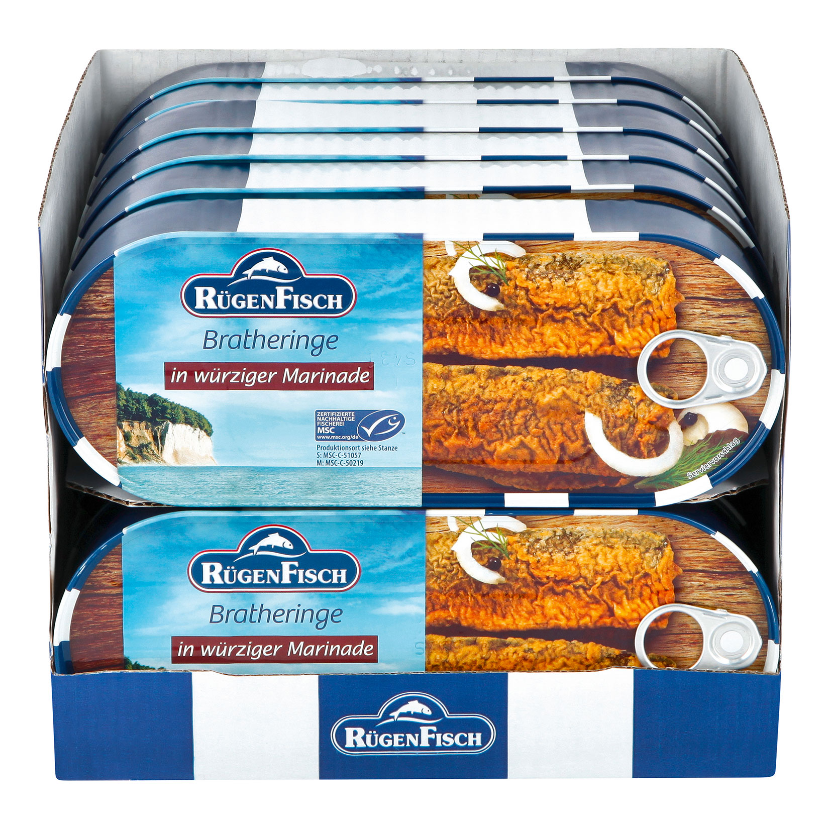 R&uuml;genfisch Bratheringe in Marinade 300 g Abtropfgewicht, 12er Pack - Bild 1