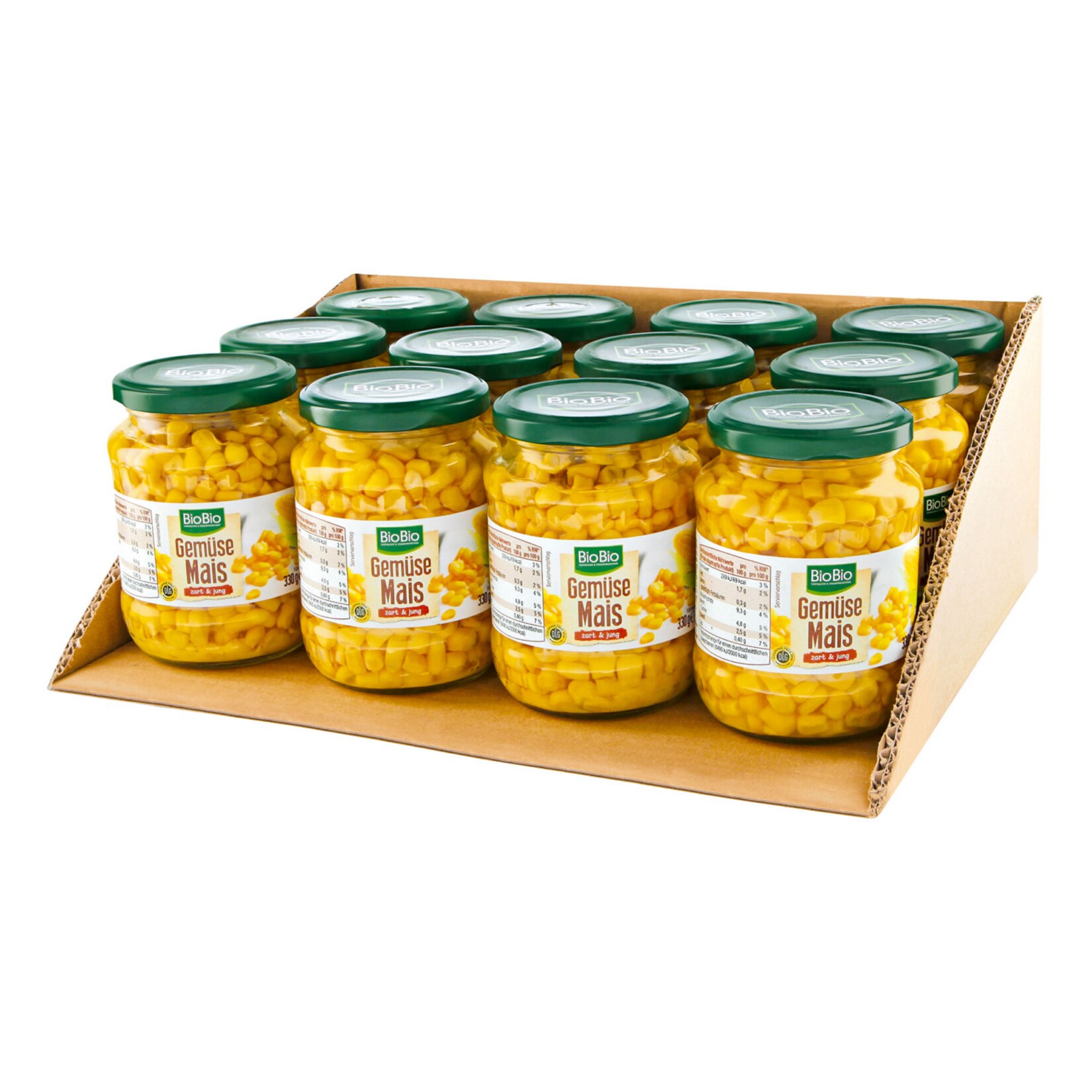 BioBio Gem&uuml;semais 230 g Abtropfgewicht, 12er Pack - Bild 1