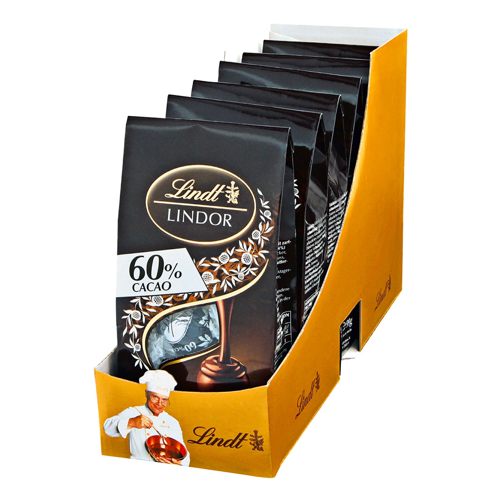 Lindt Lindor Dark, 6er-Pack, 99 g